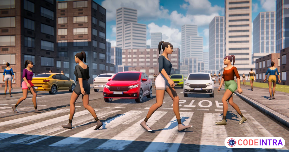 Urban Traffic & Pedestrian System | Behavior AI | Unity Assets - Codeintra