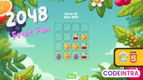 2048 Fruit Fun - HTML 5 (C3p)