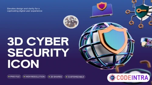 3D Cyber Security Icons - HD PNG Pack