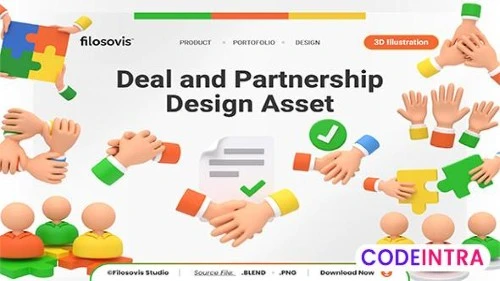 3D Deal & Partnership Design Asset Icons