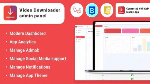 All Video Downloader - Android App +Admin Panel Laravel