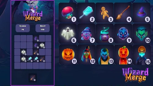 Premium Wizard Merge -HTML5 Game Construct 3 Responsive
