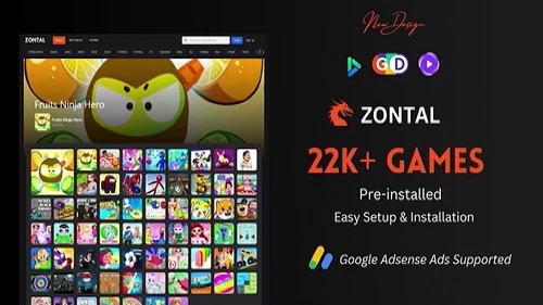 Ultimate Zontal Arcade HTML 5 Game Portal PHP Script