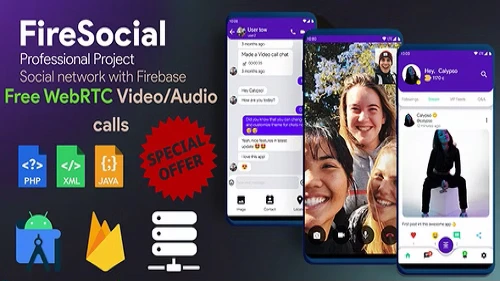 FireSocial v1.8 - Firebase Social Network Android App