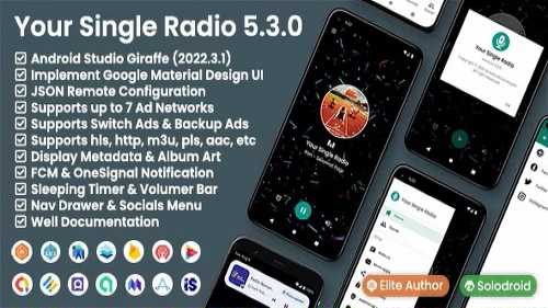 Your Radio App (Single Station) Android Source Code