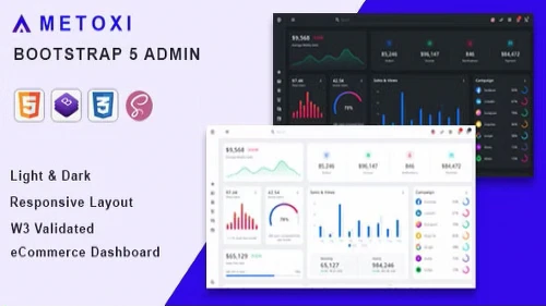 Metoxi - Bootstrap 5 Admin Dashboard Template Premium
