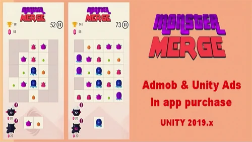 Monster Merge Unity Match 3 Game Source Code Download
