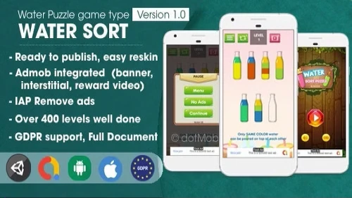 Water Sort Puzzle - Unity Complete Project GPL Download