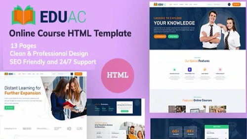Eduac - Education & Online Course HTML Template GPL