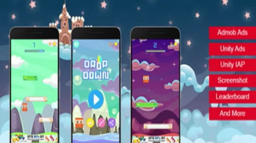 Drop Down - Unity Game Source Code GPL Premium Download