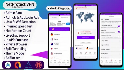 Net Protect VPN - High Speed Servers - LiveChat Support