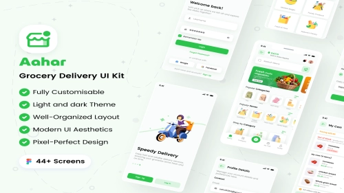 Aahar – Grocery Delivery UI Kit - Figma Resources