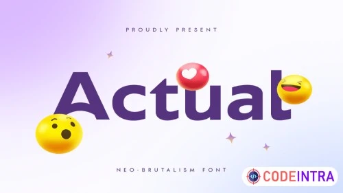 Actual - Neo-Brutalism Font - Premium Design