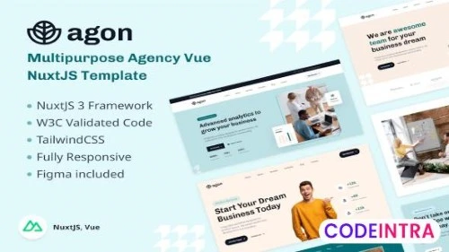 Agon - Multipurpose Agency Vue NuxtJS Template