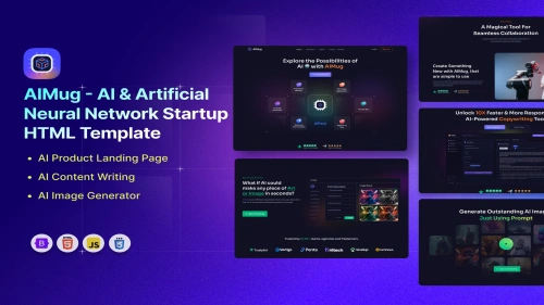 AI & Artificial Neural Network Startup Template