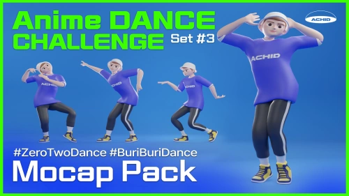 Anime Dance Challenge Mocap Pack #3 | 3D Animations | Unity Assets