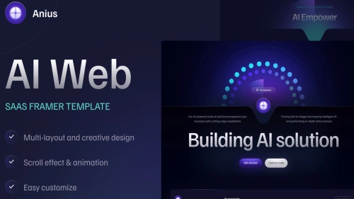 Anius - SaaS, Startup, AI Website Template