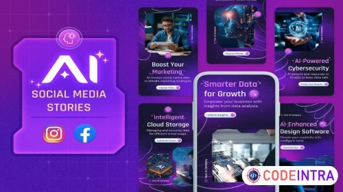 Artificial Intelligence Social Media Stories - PSD Premium Qualiiy