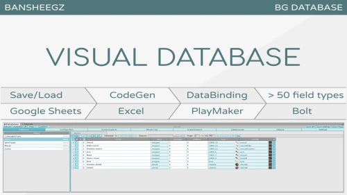 BG Database | Data editor with Google Sheets and Excel syncing | Integration | Unity Assets