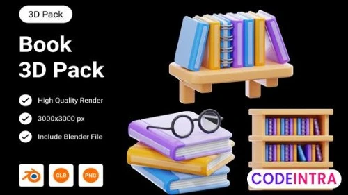 Book 3D Illustration Premium Icon Pack