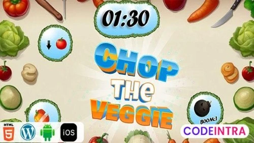 Chop The Veggie - HTML5 Construct3 Game