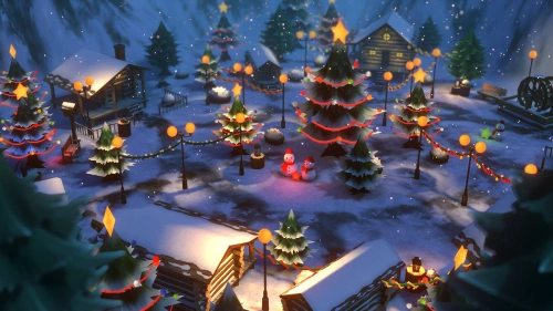 Christmas Log Village Pack (Interior / Exterior) - VR/Mobile | 3D Environments | Unity Assets