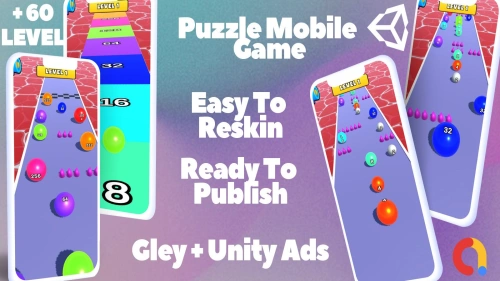Color Ball Run 2048 - Puzzle Mobile Unity Game