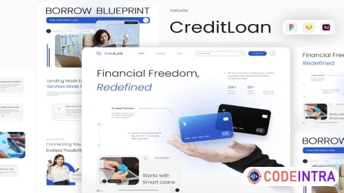 Credilink - Credit_Loan Landing Page Figma Download