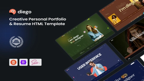 Diego - Creative Personal Portfolio HTML Template