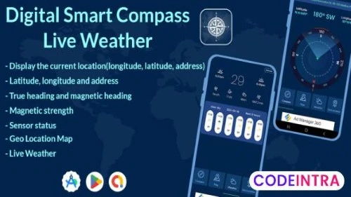 Digital Compass Live Weather - Android Source Code