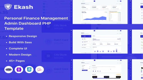 Ekash - Personal Finance Management Admin Template