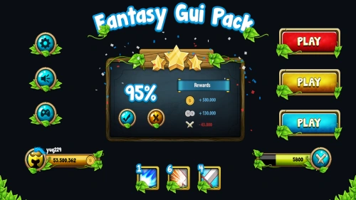 Fantasy Gui Pack | 2D GUI | Unity Assets