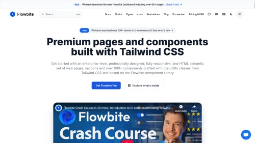 Flowbite Pro (Developer Edition) - Landing Pages (HTML)