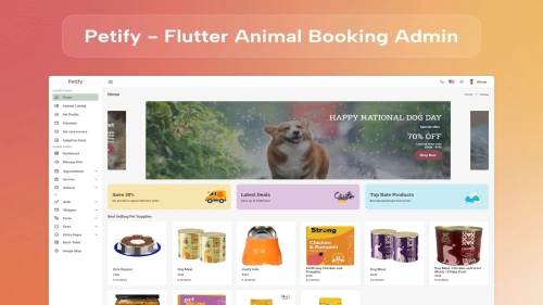 Flutter Adopt Pet Admin & Dashboard Kit