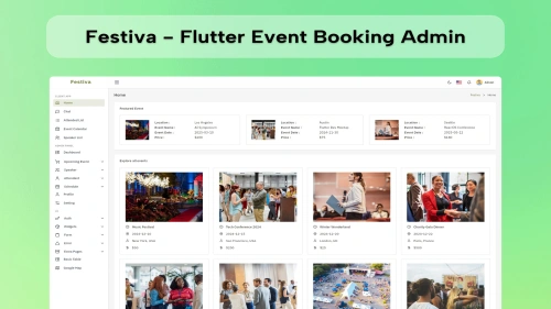 Flutter Event Booking Admin & Client Web