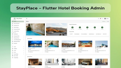 Flutter Hotel Booking Admin & Dashboard Kit