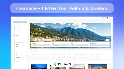 Flutter Tour Booking & Admin Web Panel Responsive