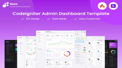 Geex - CodeIgniter Admin & Dashboard Template