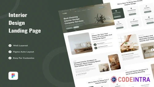 Interior Design Landing Page Website Design Figma