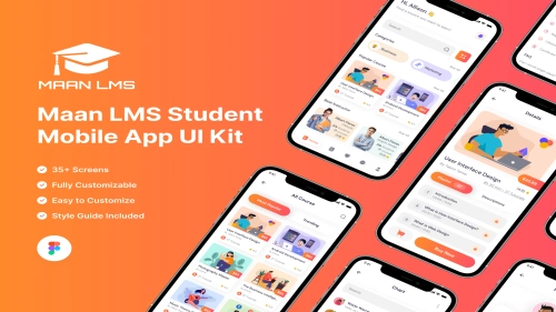 Maan LMS- Student Mobile App Flutter iOS & Android UI Kit - UI Kits