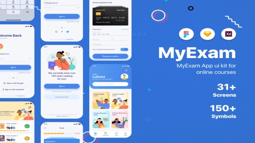 My Exam app UI kit - Figma Resources