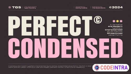 Perfect Condensed Premium Style Font Pack