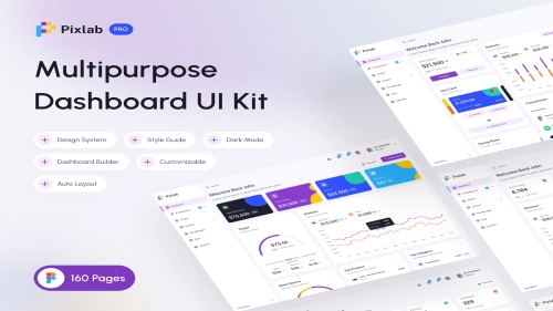 Pixlab Dashboard UI Kit - Figma Resources