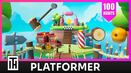 Platformer Deathrun - Low Poly 3D Models Pack | 3D Environments | Unity Assets