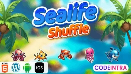 Sea Life Shuffle - HTML5 Construct3 Game