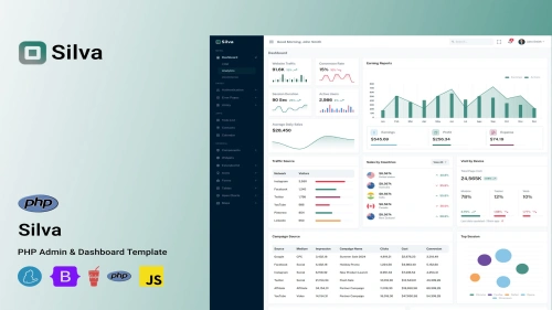 Silva - PHP Admin & Dashboard Template