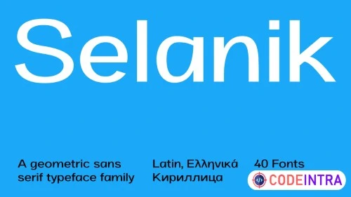 SK Selanik double weight geometric sans serif font