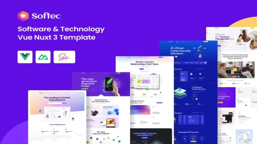 Softec - Software & Technology Vue Nuxt 3 Template