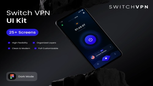 Switch VPN - Mobile App UI Kit - Figma Resources