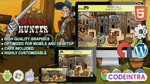 The Bandit Hunter - HTML5 Construct 2 Game
